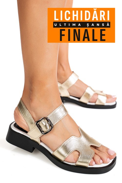 Sandale aurii piele naturala jpcy6531