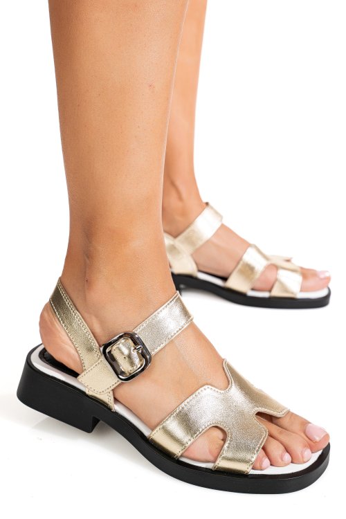 Sandale aurii piele naturala jpcy6531