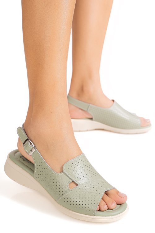 Sandale olive piele naturala tpc8052