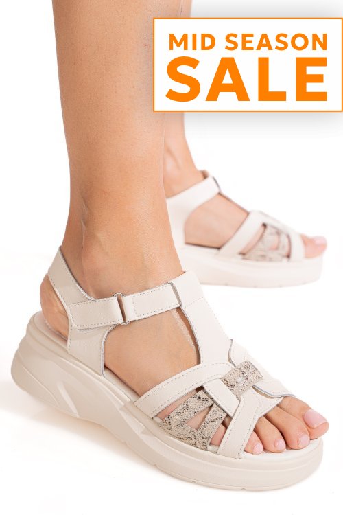 Sandale bej piele naturala jpcy57811