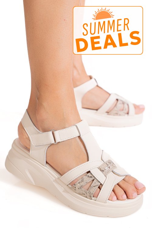 Sandale bej piele naturala jpcy57811
