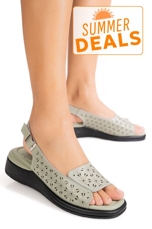 Sandale olive piele naturala tpc8027