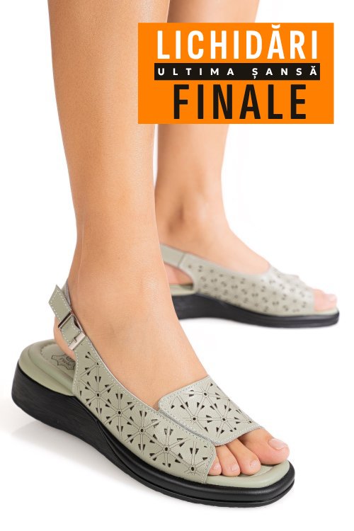Sandale olive piele naturala tpc8027