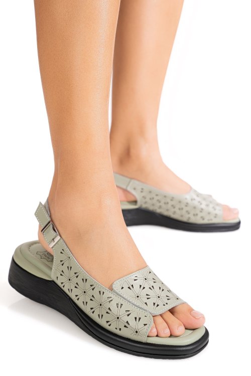 Sandale olive piele naturala tpc8027