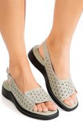 SANDALE OLIVE PIELE NATURALA TPC8027
