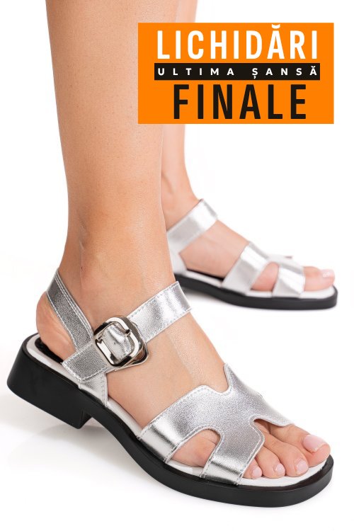 Sandale argintii piele naturala jpcy6531