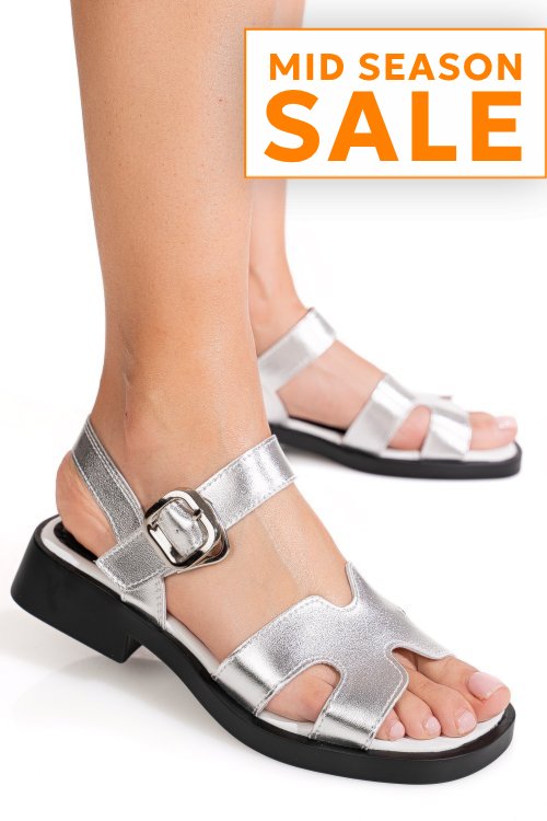 Sandale argintii piele naturala jpcy6531