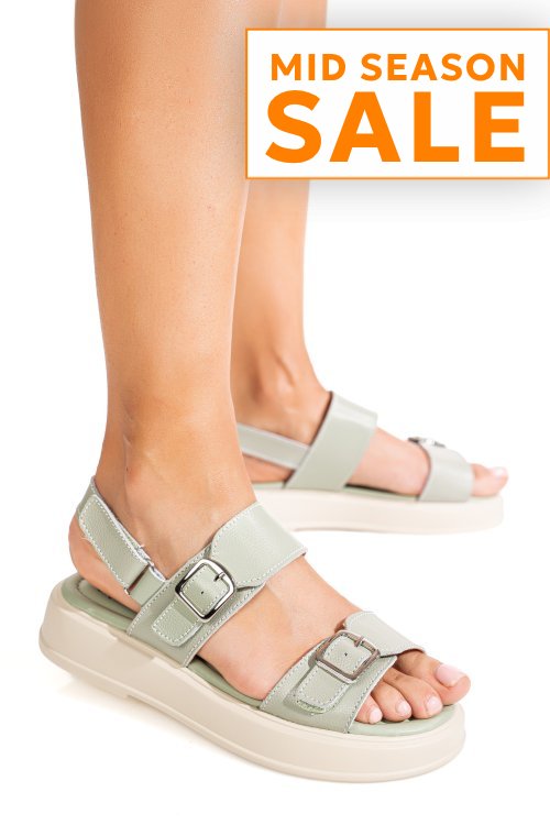 Sandale olive piele naturala tpc80602
