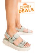 SANDALE OLIVE PIELE NATURALA TPC80602