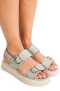 SANDALE OLIVE PIELE NATURALA TPC80602