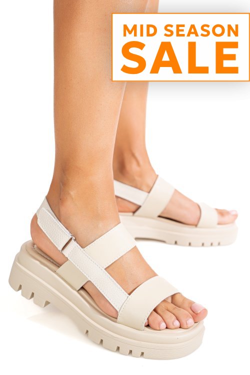 Sandale bej piele naturala tpc8043