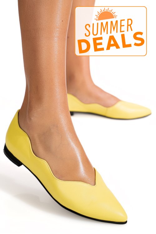 Balerini yellow piele naturala 3s7718