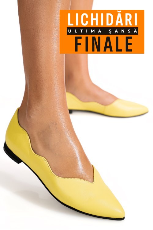 Balerini yellow piele naturala 3s7718