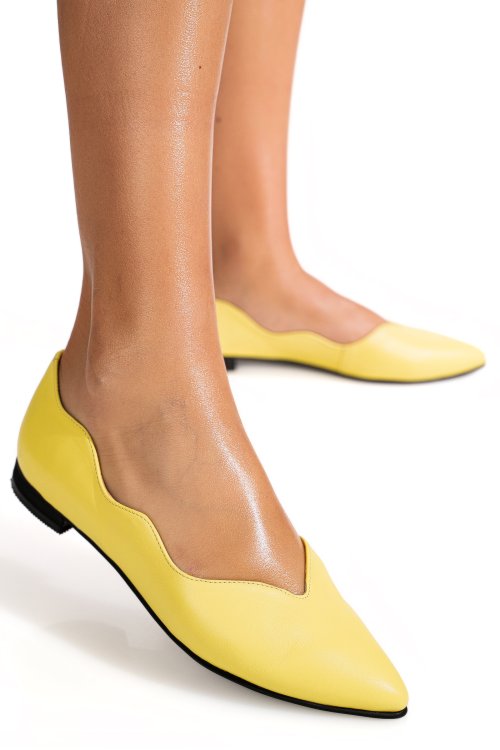 Balerini yellow piele naturala 3s7718