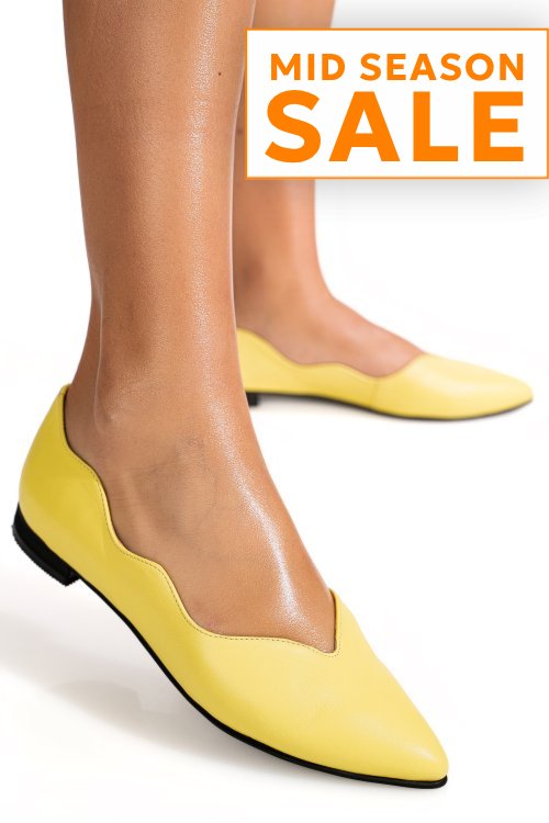 Balerini yellow piele naturala 3s7718