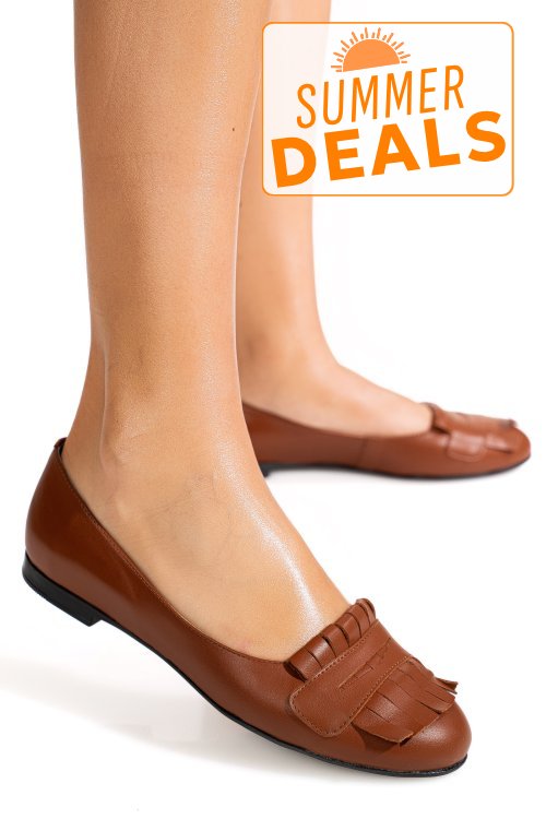 Balerini brown piele naturala 3s7703