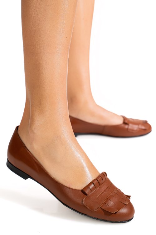 Balerini brown piele naturala 3s7703