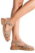 SANDALE KHAKI PIELE NATURALA FPC002544