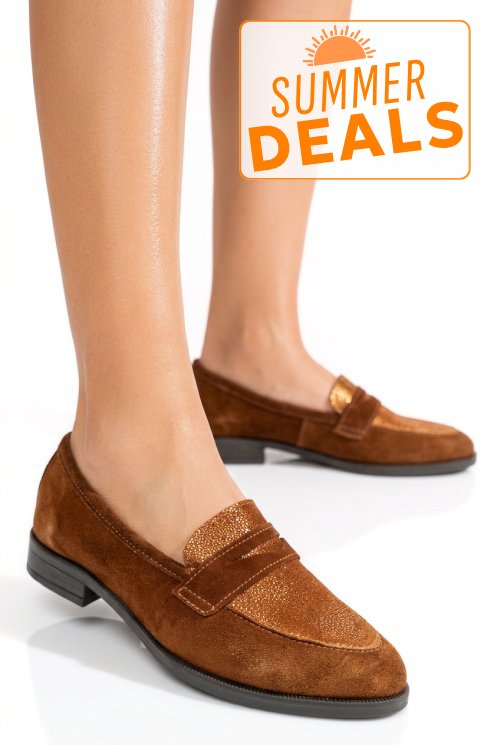 Mocasini maro piele naturala intoarsa 5590505