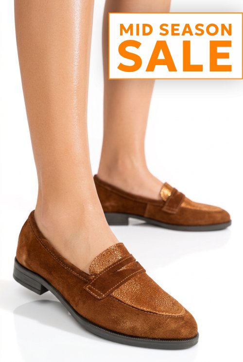 Mocasini maro piele naturala intoarsa 5590505