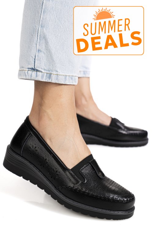 Pantofi negri piele naturala zspb8-3
