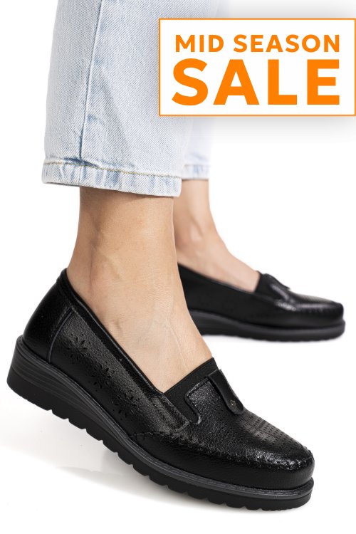 Pantofi negri piele naturala zspb8-3