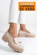 MOCASINI BEJ PIELE NATURALA 2S77115