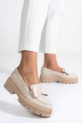 MOCASINI BEJ PIELE NATURALA 2S77115