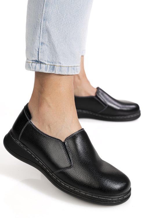 Mocasini negri piele naturala zspb63