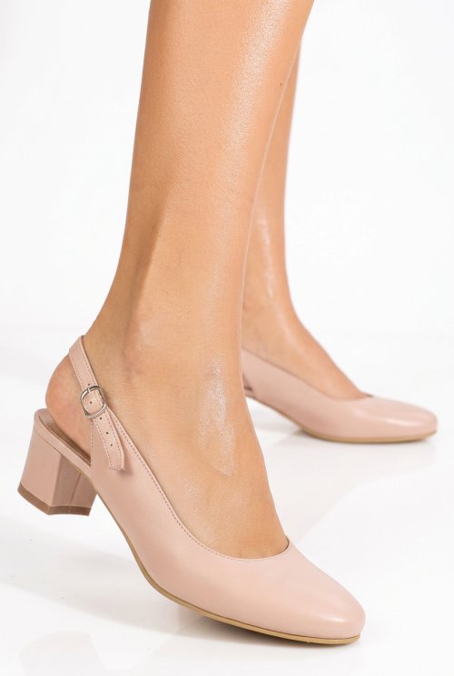 Pantofi nude piele naturala 1pc441