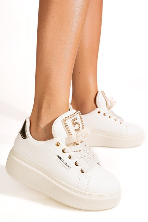 Enrico coveri, pantofi sport beige ejw616d45