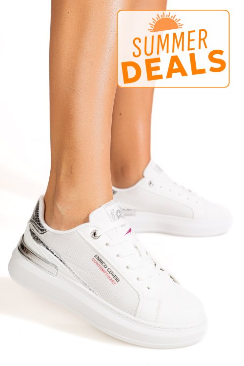 Enrico coveri, pantofi sport white ejw616d20
