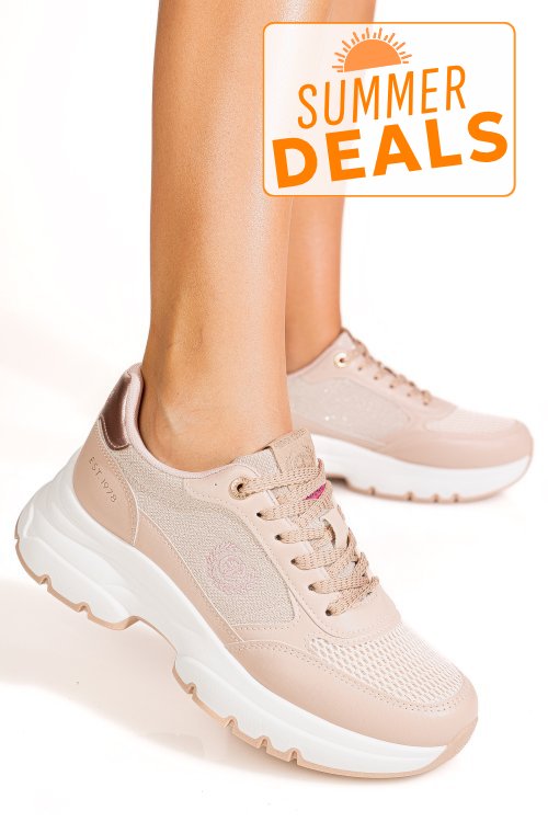 Enrico coveri, pantofi sport nude ejw616d91