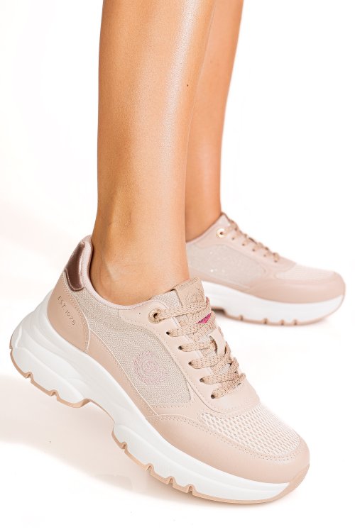 Enrico coveri, pantofi sport nude ejw616d91