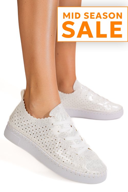 Enrico coveri, pantofi white ecw514b66