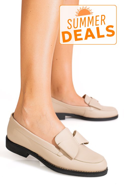 Mocasini taupe piele naturala 2s77110