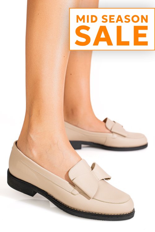 Mocasini taupe piele naturala 2s77110