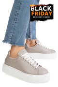 PANTOFI SPORT GRI PIELE NATURALA 4S7784
