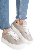 PANTOFI SPORT GRI PIELE NATURALA 4S7784