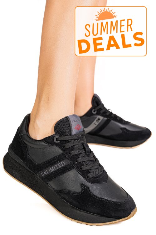 Pantofi sport black piele naturala 1s7723710