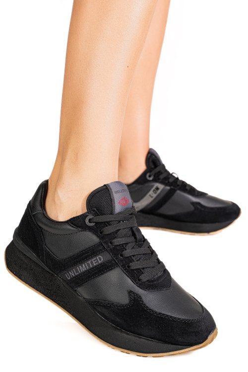 Pantofi sport black piele naturala 1s7723710