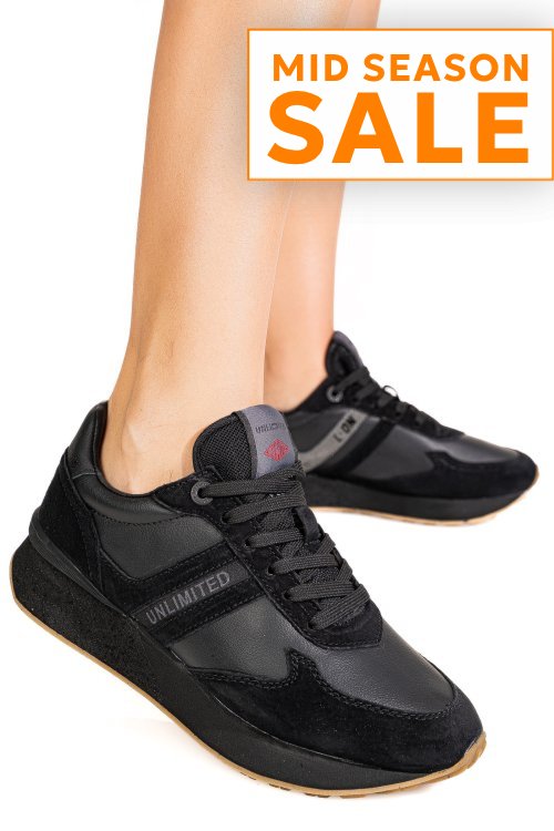 Pantofi sport black piele naturala 1s7723710
