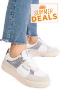 RORNARINA, PANTOFI SPORT GRI PIELE NATURALA ANNA-GLAM