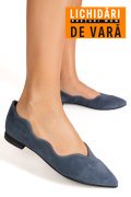 BALERINI ALBASTRI PIELE NATURALA INTOARSA 3S7718