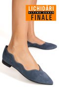 BALERINI ALBASTRI PIELE NATURALA INTOARSA 3S7718
