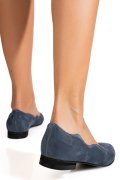 BALERINI ALBASTRI PIELE NATURALA INTOARSA 3S7718