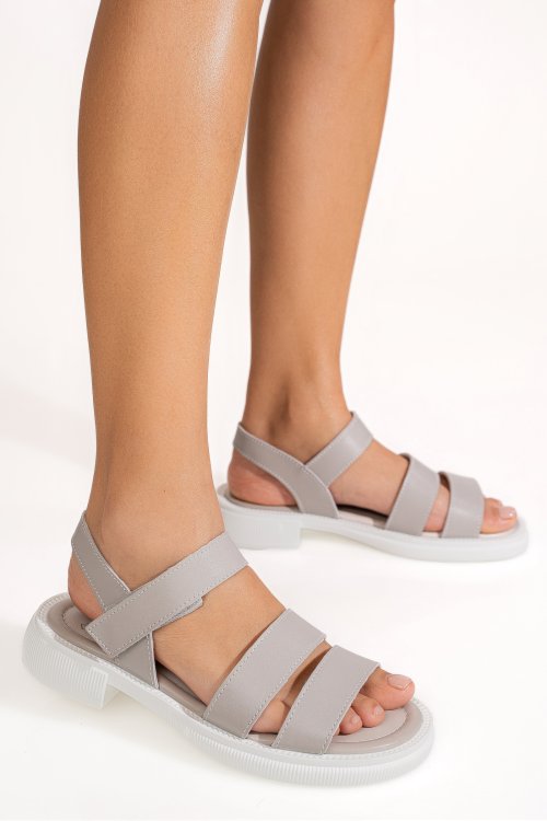 Sandale gri piele naturala tsp8003
