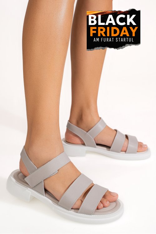 Sandale gri piele naturala tsp8003