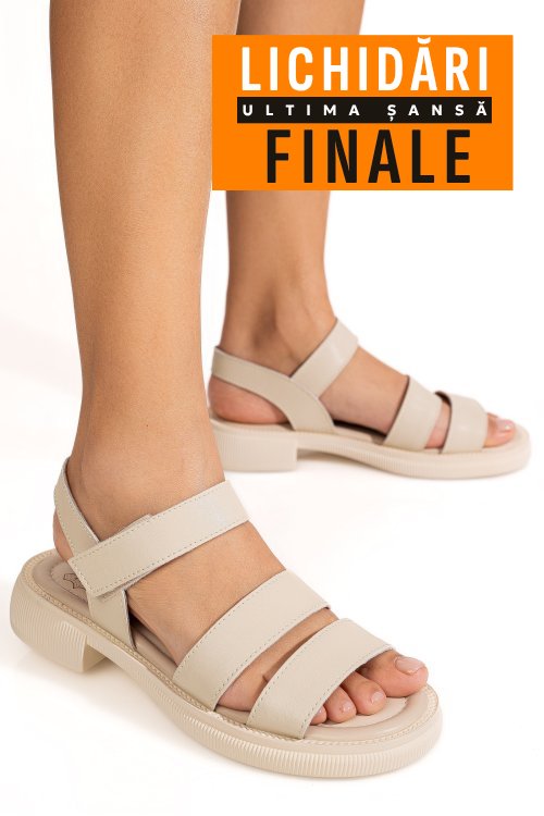 Sandale bej piele naturala tsp8003