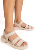 SANDALE BEJ PIELE NATURALA TSP8003